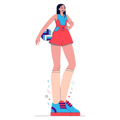 Volleyball Standing Girl