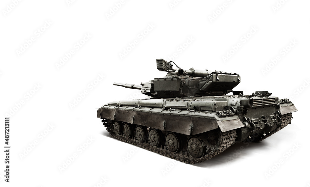 Wall mural ukainian heavy armored tank on an isolated background.