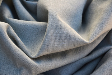 cement colored linen fabric in motion
