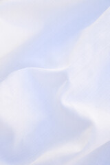 moving white linen fabric