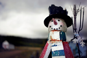 Wooden Snow Man