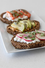 A Variety of Healthy Toasts