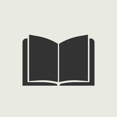 Open book vector icon illustration sign