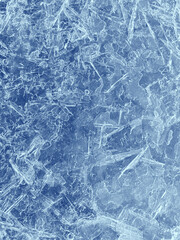 close up of blue ice background