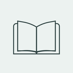 Open book vector icon illustration sign
