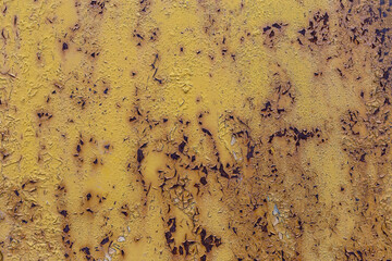view of a section of old rusty iron with rust spots as an industrial background