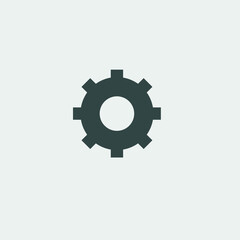 Settings gear vector icon illustration sign