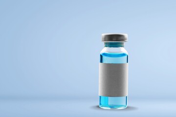 A new covid-19 vaccine ampoule or vial. Concept new vaccine for coronavirus