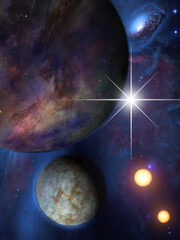 Planets and suns in deep space