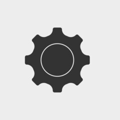 Gear settings vector icon illustration sign