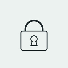 Lock pad vector icon illustration sign