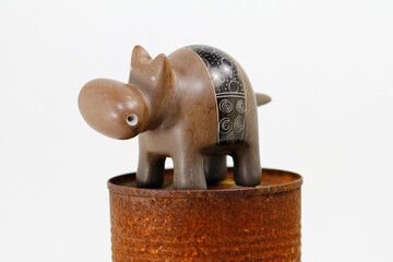soapstone hippo,handmade from africa