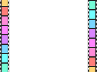 縦シンプルカラフルフィルムフレーム