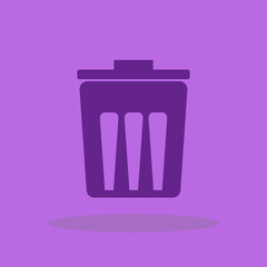 Bin vector icon illustration sign