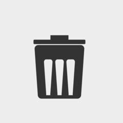 Bin vector icon illustration sign