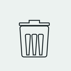 Bin vector icon illustration sign