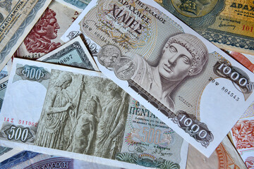 billetes de banco de Grecia