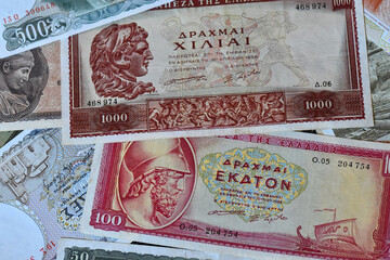 billetes de banco de Grecia