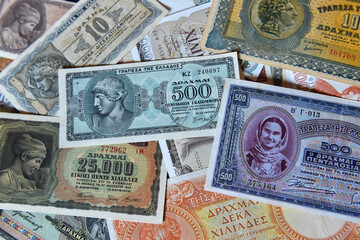billetes de banco de Grecia