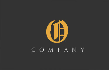 vintage letter O alphabet design. Creative logo icon template for company