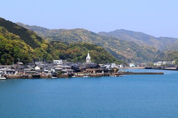 潜伏キリシタンの里　崎津集落の風景