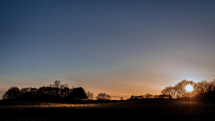 Sunset colored landscape