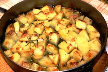 Potatoes baked