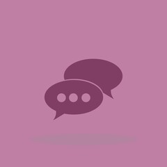 Chat bubble vector icon illustration sign