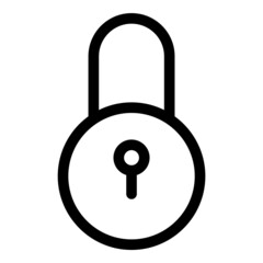 Lock Flat Icon Isolated On White Background