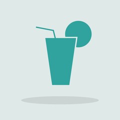 Cocktail vector icon illustration sign