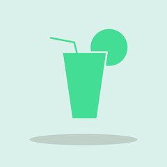 Cocktail vector icon illustration sign