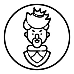 King Flat Icon Isolated On White Background