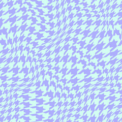 Distorted houndstooth pattern. Vector seamless pattern