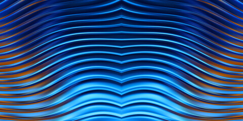 3D illustration of colorful wavy reflective design wallpaper. Graphic illustration for wallpaper, banner, background, card, book cover or website. Abstract glossy background.