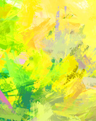 Naklejka na ściany i meble Brushed Painted Abstract Background. Brush stroked painting. Artistic vibrant and colorful wallpaper..
