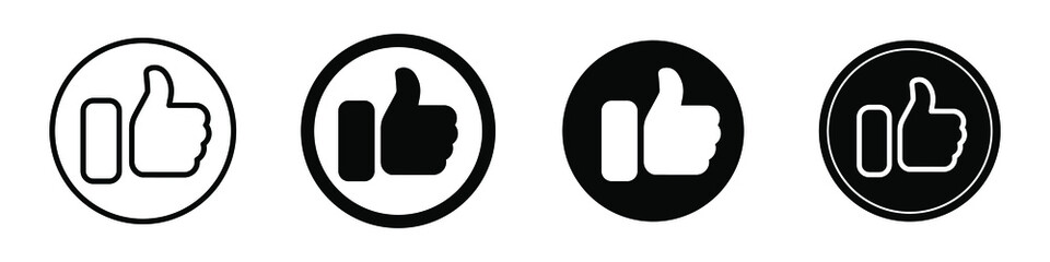 Hand thumb up icon. Ok symbol. Modern social media concept. Vector illustration isolated on white background. EPS 10