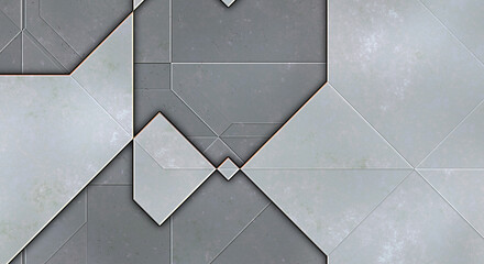 Layered panels. Futuristic abstract wallpaper. Geometric technological reflective background.3D metallic texture. Spaceship  pattern surface. © Hybrid Graphics