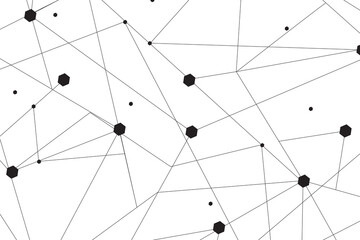 Network abstract connection isolated on white background. Network technology background with dots and lines. Ai background. Modern abstract concept. Ai background vector, network technology	