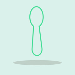 Spoon vector icon illustration sign