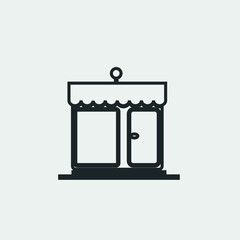 Store vector icon illustration sign