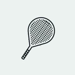 Tennis racket vector icon illustration sign