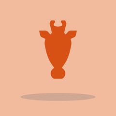 Giraffe vector icon illustration sign