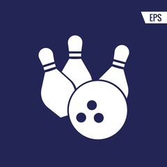 Bowling vector icon illustration sign