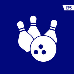 Bowling vector icon illustration sign