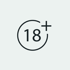 Fototapeta premium 18+ vector icon illustration sign