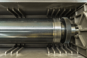 Used magnetic cylinder for rotary printing machine in plastic box. Magnetic shaft for die mounting....