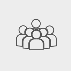 Team vector icon illustration sign