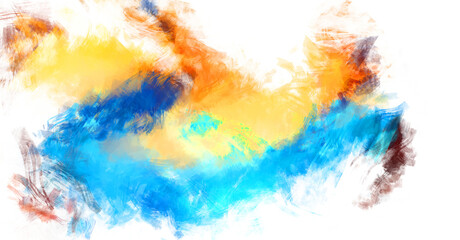 Brushed Painted Abstract Background. Brush stroked painting. Artistic vibrant and colorful wallpaper.