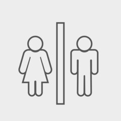 Male female toilet vector icon illustration sign