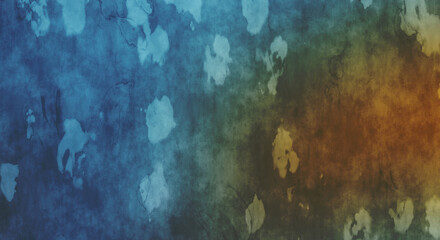 Vibrant grungy background with distressed pattern. Colorful dusty template. Texture and elements for your design. Wallpaper with scratches and stains. Gothic wall.